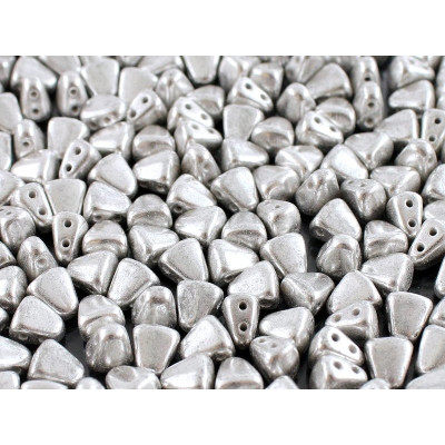 Matubo Nib-Bit 6x5mm Jet Silver Paste Mat 23980/81002 | Czech Beads
