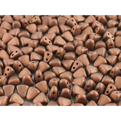 Matubo Nib-Bit 2-Hole Beads 6x5mm Matte Bronze 23980/84415