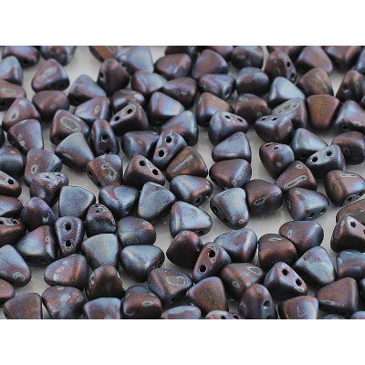 Matubo Nib-Bit 6x5mm Jet Nebula Mat 23980/85001 Czech Glass Beads