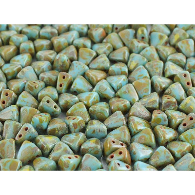 Matubo Nib-Bit 6x5mm Turquoise Blue Travertin 63030/86805