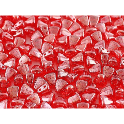 Matubo Nib-Bit 6x5mm Ruby White Luster 90080 | Czech Beads