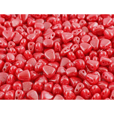 Matubo Nib-Bit 6x5mm Opaque Coral Red 92300/14400 | Czech Beads