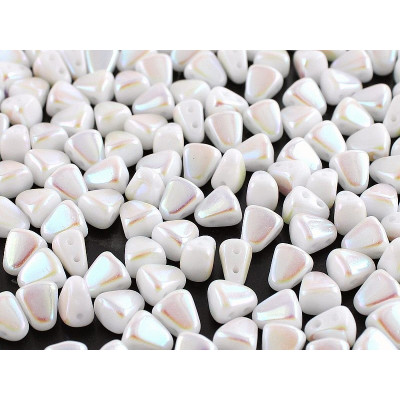 Matubo™ Nib-Bit Beads Chalk White Full AB 03000/28703 | 6x5mm