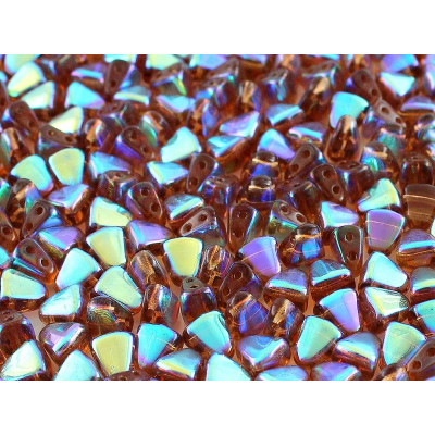 Matubo Nib-Bit 2-Hole Beads Topaz AB 10230/28703 | 6x5mm