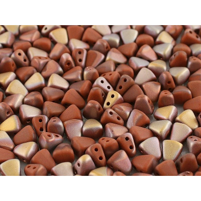 Matubo Nib-Bit Chocolate Capri Gold 13610/27171 | Czech Glass