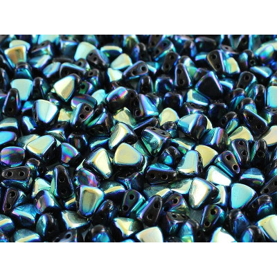 Matubo Nib-Bit Beads 6x5mm Jet Full AB 23980/28703 | Czech Glass