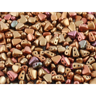 Matubo Nib-Bit Beads 6x5mm Crystal Orange Rainbow 01620