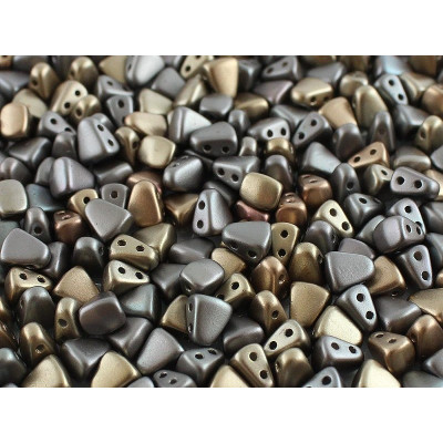 Matubo Nib-Bit 6x5mm Metallic Grey Bronze 00030/01670 | Czech Beads