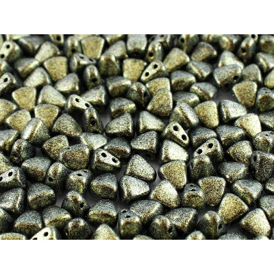 Matubo Nib-Bit 6x5mm Polychrome Dark Olivine 23980 | Czech Beads