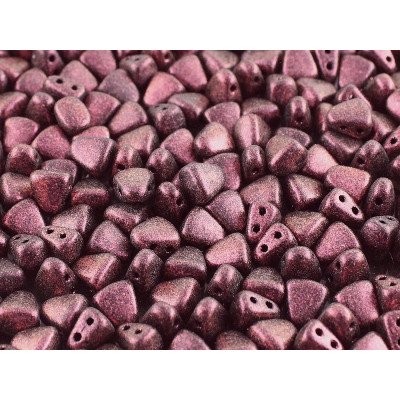 Matubo Nib-Bit Czech Glass 2-Hole Beads Dark Violet 94108