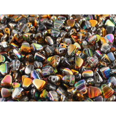 Matubo Nib-Bit 6x5mm Magic Orange Grey 95300 | Czech Glass Beads