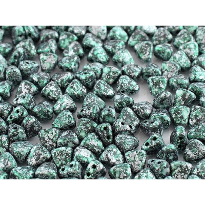 Matubo Nib-Bit 2-Hole Beads Tweedy Green 23980/45707 | Czech Glass