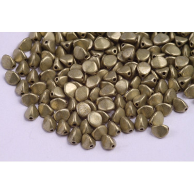 Pinch Beads 5x5mm Antique Gold 5451 | Rutkovsky Czech Glass