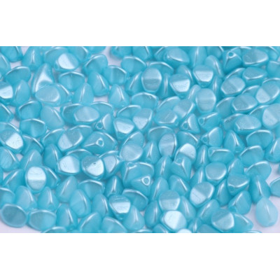 Pinch Beads Pastel Aqua 02010/25019 5x5mm | Czech Glass Beads