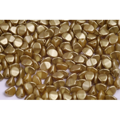 Czech Glass Pinch Beads Pastel Gold 5x5mm 02020/25021 | Rutkovsky