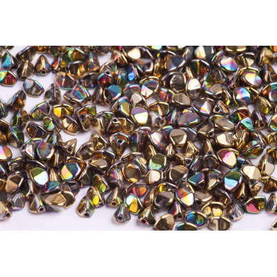 Czech Pinch Beads 5x5mm California Green 98549 | Rutkovsky Glass