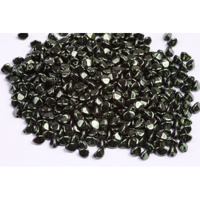 Czech Pinch Beads 5x5mm Jet Red Luster 23980/14495 | Rutkovsky