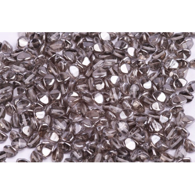 Pinch Beads 5x5mm Crystal Chrome 00030/27401 | Czech Glass Beads