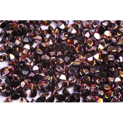 Pinch Beads Jet Sliperit 23980/29500 5x5mm | Rutkovsky Czech Glass