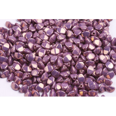 Pinch Beads 5x5mm Metallic Mauve 02010/14415 | Czech Glass