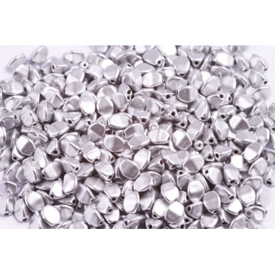 Silver Czech Glass Pinch Beads 5x5mm 00030/17000 | Rutkovsky