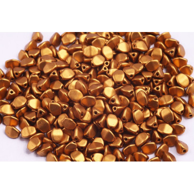 Pinch Beads 5x5mm Matte Gold 00030/17040 | Czech Glass Beads