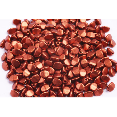 Czech Pinch Beads 5x5mm Copper 00030/17050 | Glass Beads
