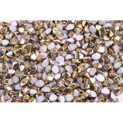 Czech Glass Pinch Beads 5x5mm White Amber 02010/26441 | Rutkovsky