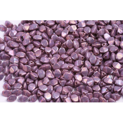 Czech Pinch Beads 5x5mm White Alabaster Iris 02010/15781