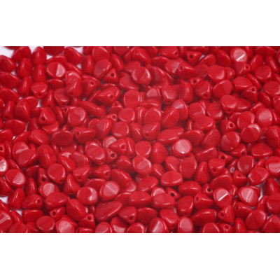 Czech Glass Pinch Beads 5x5mm Opaque Red 182 | Rutkovsky Glass