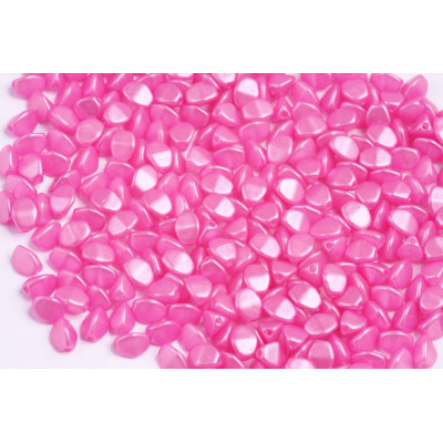 Czech Glass Pinch Beads 5x5mm Pearl Shine Fuchsia 02010/24005