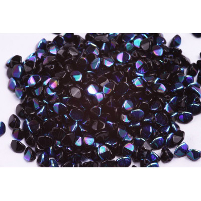 Pinch Beads Jet AB 23980/28701 5x5mm | Czech Glass Beads