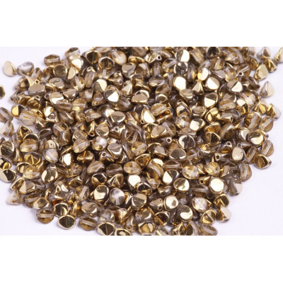 Pinch Beads Crystal Amber 5x5 mm 00030/26441 | Czech Glass