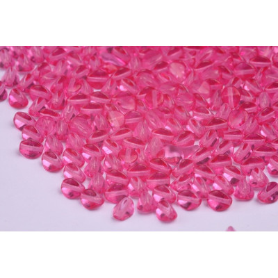 Pinch Beads 5x5mm Transparent Pink 10030 | Rutkovsky Czech Glass