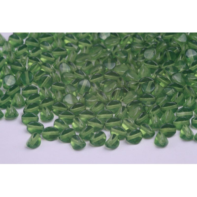Czech Glass Pinch Beads 5x5mm Transparent Green 4770 | Rutkovsky