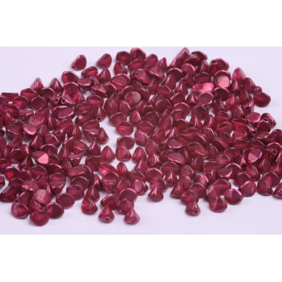 Pinch Beads 5x5mm Fuchsia Luster 10007AL | Rutkovsky Czech Glass