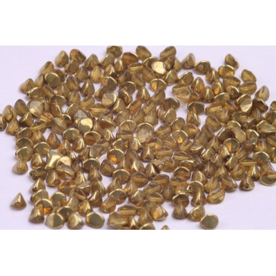 Gold Pinch Beads 5x5mm 10018AL | Czech Glass Rutkovsky
