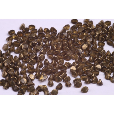 Brown Metallic Pinch Beads 5x5mm 10026AL | Czech Glass Beads