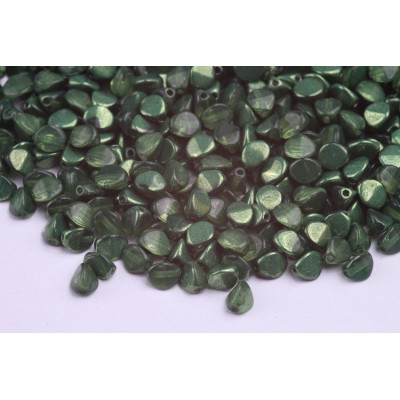 Pinch Beads 5x5mm Forest Green Luster 10038AL | Rutkovsky