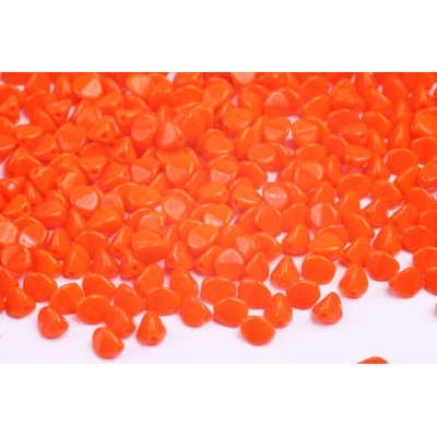 Orange Opaque Czech Glass Pinch Beads 5x5mm 5194 | Rutkovsky