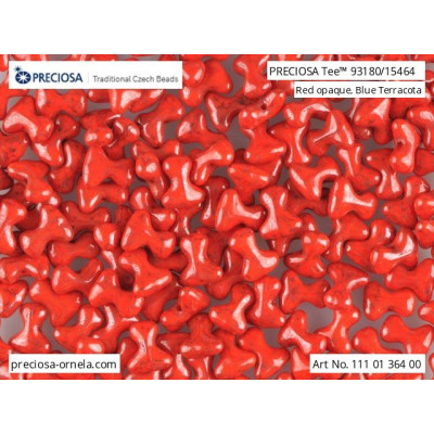 Preciosa Tee Beads 2x8mm Red Blue Terracotta 93180/15464 | Czech Glass