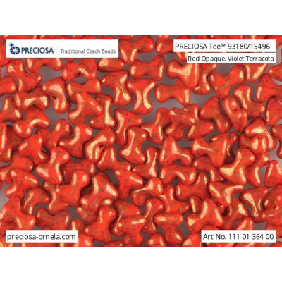 Czech Glass Tee Beads 2x8mm Red Violet Terracotta 93180/15496