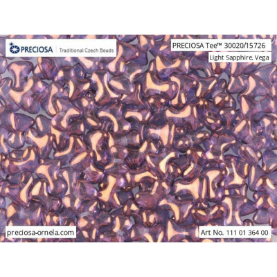 Czech Tee Beads 2x8mm Light Sapphire Vega 30020/15726 | Preciosa