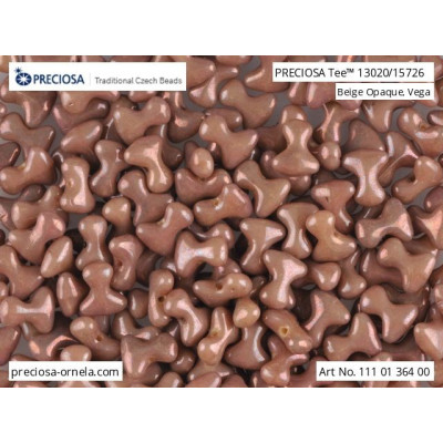 Preciosa Tee Beads 2x8mm Beige Opaque Vega 13020/15726