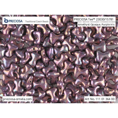 Preciosa Tee Beads Amethyst Purple Iris 23030/15781 | 2x8mm Czech