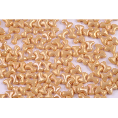 Preciosa Tee Beads 2x8mm Beige Opaque Iris 13020/21415 | Glass Beads