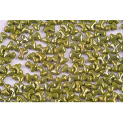 Preciosa Tee Beads 2x8mm Olivine Brown Iris 21415 | Czech Glass