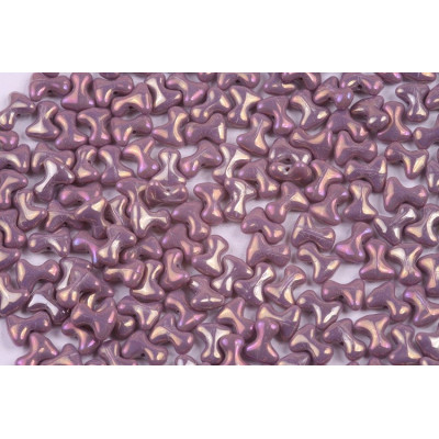 Preciosa Tee Beads 2x8mm Amethyst Opaque Iris 21415 | Glass Beads