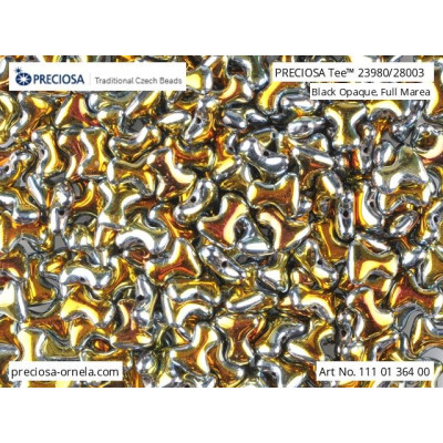 Preciosa Tee Beads 2x8mm Black Marea 23980/28003 | Czech Glass