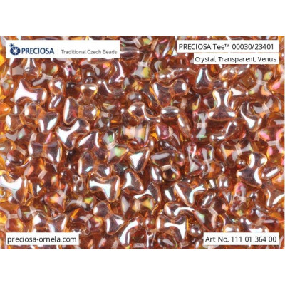 Preciosa Tee Beads 2x8mm Crystal Venus 00030/23401 | Czech Glass